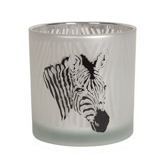 Zebra Tealight Holder 15cm