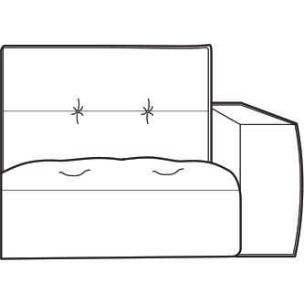 Gravina Armchair Section 108cm (Right) by Italia Living