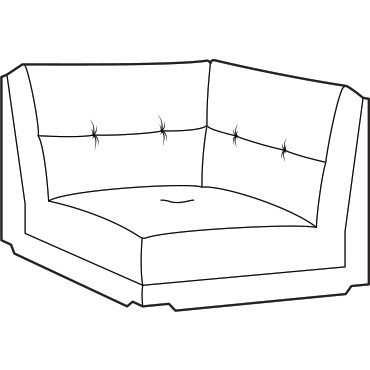 Gravina Corner Section 106 x 106cm by Italia Living