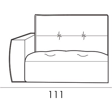 Gravina Maxi Armchair Section 123cm (Left) by Italia Living