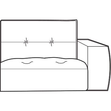 Gravina Maxi Armchair Section 123cm (Right) by Italia Living