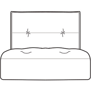 Gravina Maxi Armless Chair Section (91cm) by Italia Living