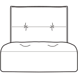 Gravina Small Armless Chair Section (61cm) by Italia Living