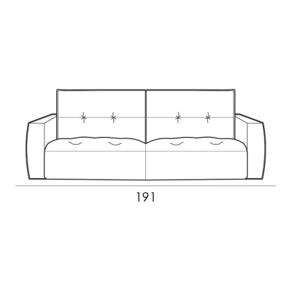 Gravina Sofa - Slim Arm Version (191cm) by Italia Living