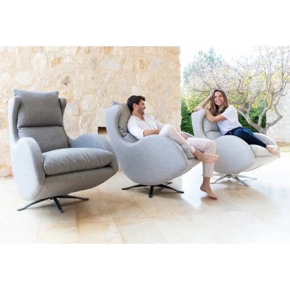 Lenny XXL Swivel & Rocking Chair by Fama