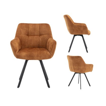 Mila Swivel Dining Chair (Rust)