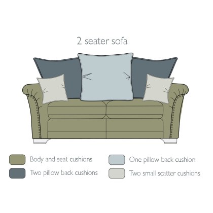 Adler 2 Seater Pillowback Sofa by Alstons