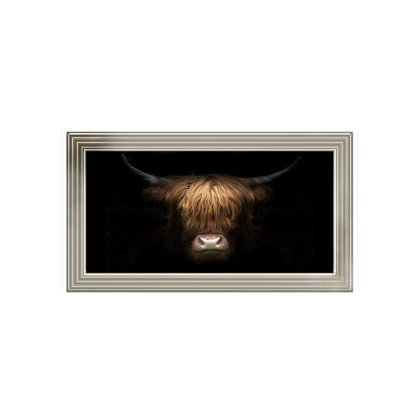 Highland Cow Headshot Framed Art