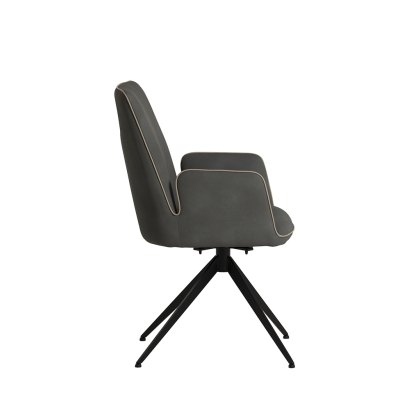 Elaine Swivel Dining Chair (Grey PU)