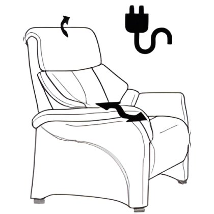 Chester Wide Electric Recliner Armchair (4247-28) by Himolla