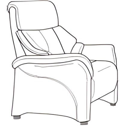 Chester Fixed Armchair Wide (4247-08) by Himolla