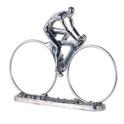 Silver Cyclist Ornament