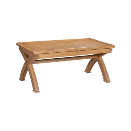 Queensbury Oak Small Cross Leg 180-260cm Extending Dining Table