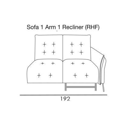 Bolzano Sofa 1 Arm 1 Recliner (RHF) by Italia Living Bolzano Sofa 1 Arm 1 Recliner (RHF) by Italia Living