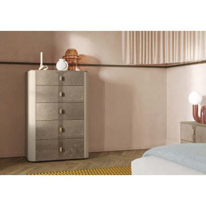 Hebe Tall Chest of 5 Drawers by ALF Italia