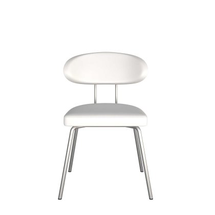 Margot Dining Chair by HND (White Faux Leather)