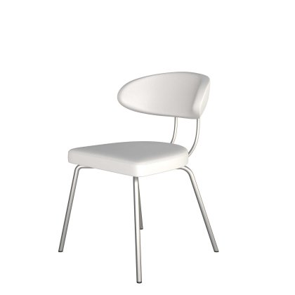 Margot Dining Chair by HND (White Faux Leather)