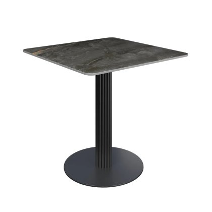 Santos 80 x 80cm Square Gloss Grey Ceramic Dining Table