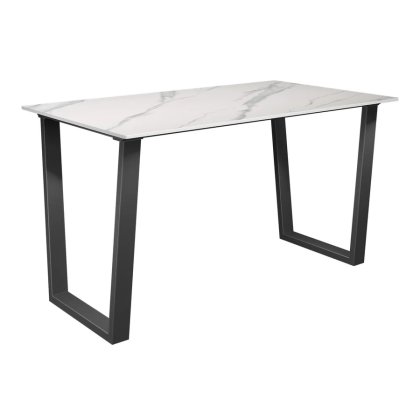 Nino 140 x 80cm Dining Table Matt White Ceramic Dining Table Nino 140 x 80cm Dining Table Matt White Ceramic Dining Table