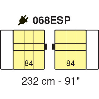 Tuniz 3 Seater 232cm Sofa (with Electric Recliners) by Marinelli Home