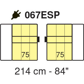 Tuniz 3 Seater 214cm Sofa (with Electric Recliners) by Marinelli Home
