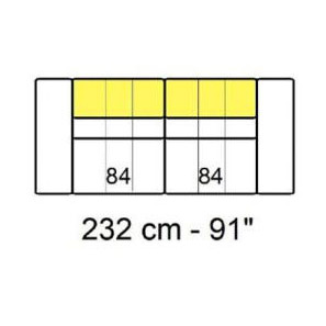 Tuniz 3 Seater 232cm Sofa by Marinelli Home