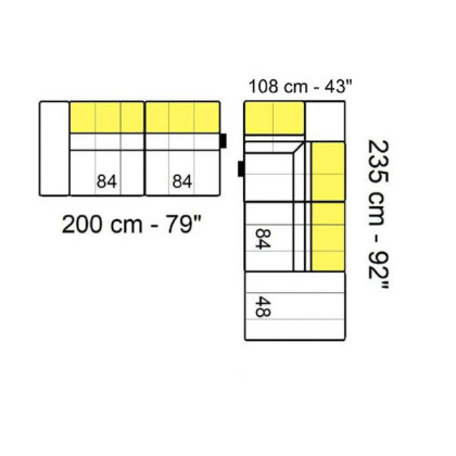 Tuniz 308 x 235cm Corner Terminal (No Recliners) by Marinelli Home