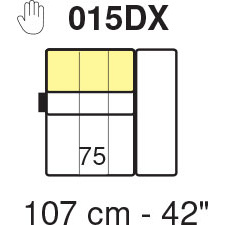 Tuniz RHF 1 Arm Chair Module 107cm (No Recliner) by Marinelli Home