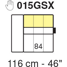Tuniz LHF 1 Arm Chair Module 116cm (No Recliner) by Marinelli Home