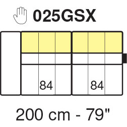 Tuniz LHF 1 Arm 3 Seater Module 200cm (No Recliner) by Marinelli Home