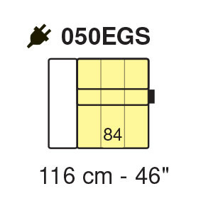 Tuniz LHF 1 Arm Chair Module 116cm (1 Electric Recliner) by Marinelli Home