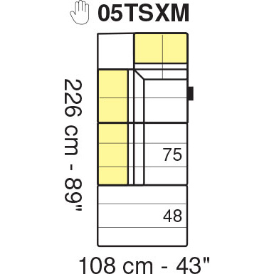 Tuniz LHF 108 x 226cm Terminal Module by Marinelli Home