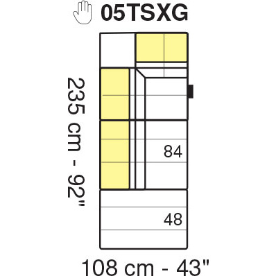 Tuniz LHF 108 x 235cm Terminal Module by Marinelli Home