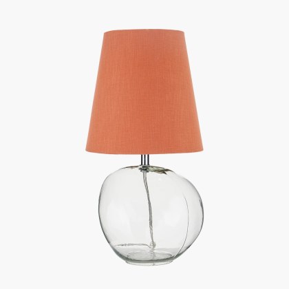 Hallie Clear Glass Terracotta Lamp
