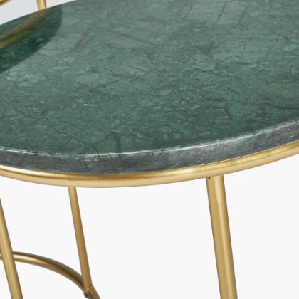 Milly S/2 Green Marble Tables