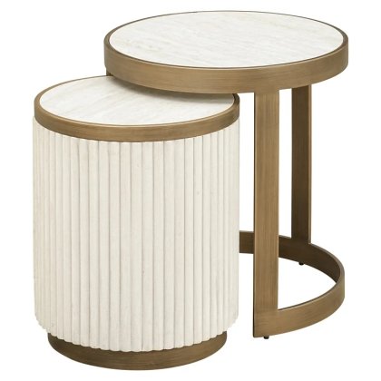 Tivoli Brass Nest of Side Tables by Richmond Interiors