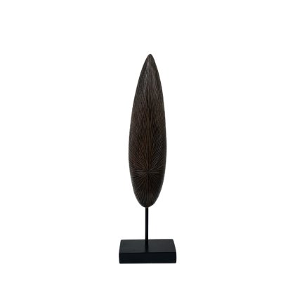 52.5 Oval Sculpture Black Brown