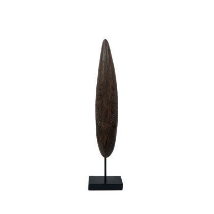 61cm Oval Sculpture Black Brown