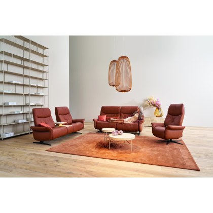 Loona 3 Seater Electric Recliner Sofa (4484-82QR) by Himolla