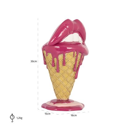 Decorative object Ice lips (Pink)