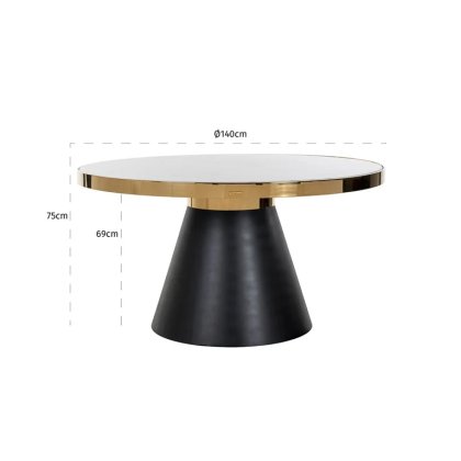 Odin 140cm Round Dining Table by Richmond Interiors