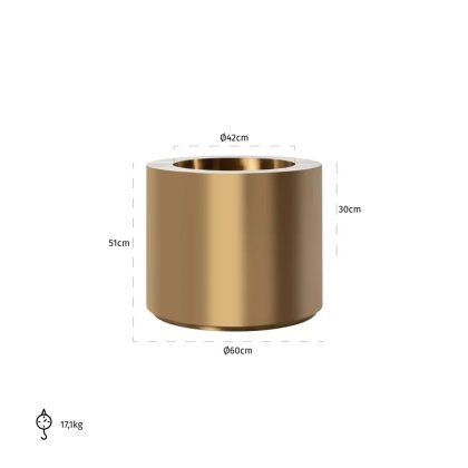 Planter Donna 60? (Brushed Gold)
