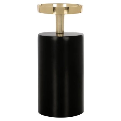 Candle holder Caya big (Black/gold)