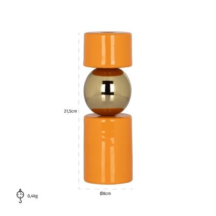 Candle holder Kira (Orange)