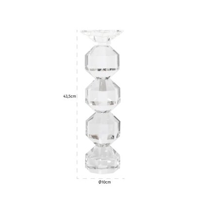 Candle holder Safia big (Clear transparent)