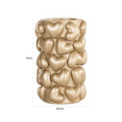 Candle holder Anne hearts small (Gold)