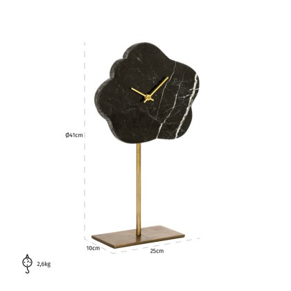 Clock Bram on standard (Black/gold) Clock Bram on standard (Black/gold)