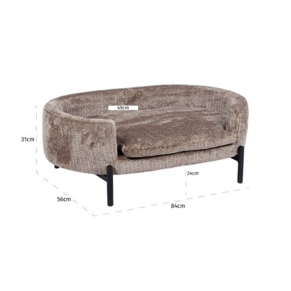 Pet bed Dolly stone chenille (Niagara 104 Stone Chenille)