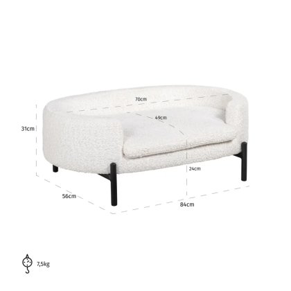 Pet bed Dolly white sheep (Sheep 02 white)