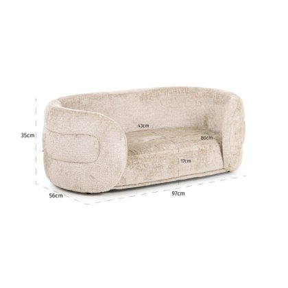 Pet bed Bingo clay chenille (Bergen 902 clay chenille)